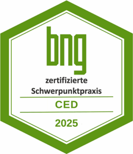 Zertifikat – zertifizierte Schwerpunktpraxis CED des bng 2025